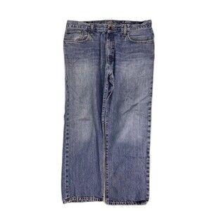 Vintage Eddie Bauer Jeans Mens 36x30 Blue Medium Wash Baggy Straight Workwear